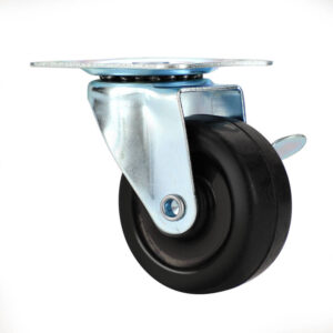 1.5'' 2'' 2.5'' 3''Black Rubber Caster Wheel Light Duty Furniture Castors Wheels Good Grip Useful Swivel Caster for Furniture