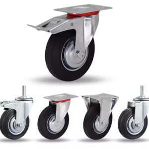 3"4"5" 6"8" Industrial Rubber Swivel Caster Wheel for Hand Carts Factory Workshop