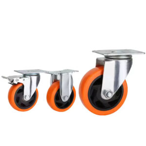 3 Inch 5 Inch Medium Duty Swivel Pvc Caster Orange Trolley Caster Wheel 4 Inch