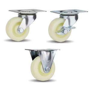 Stem Break PP Silent Trolley Wheel Caster Mobile Hand Push Cart Light Duty Castor